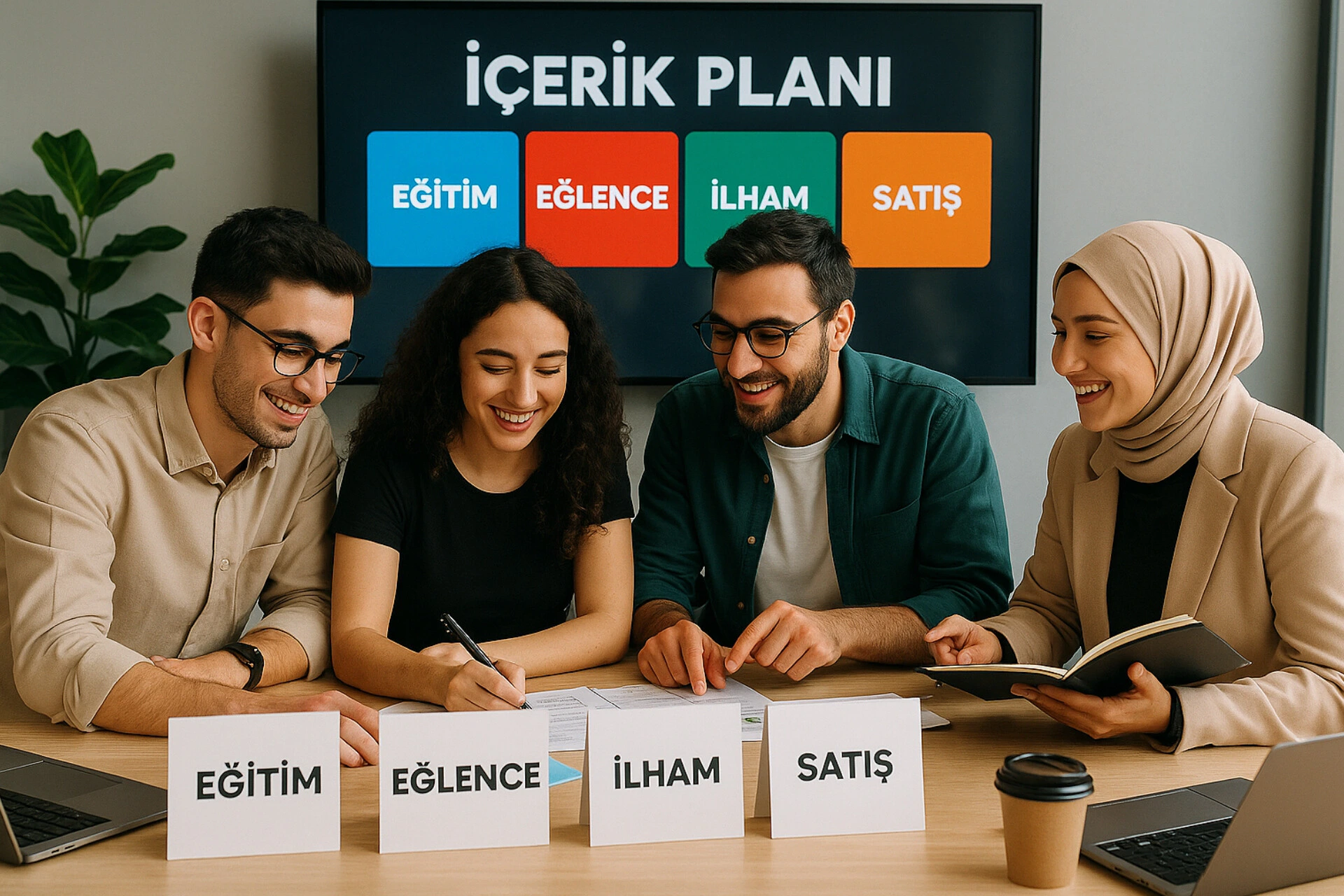 YouTube, Instagram, TikTok stüdyo ekranları